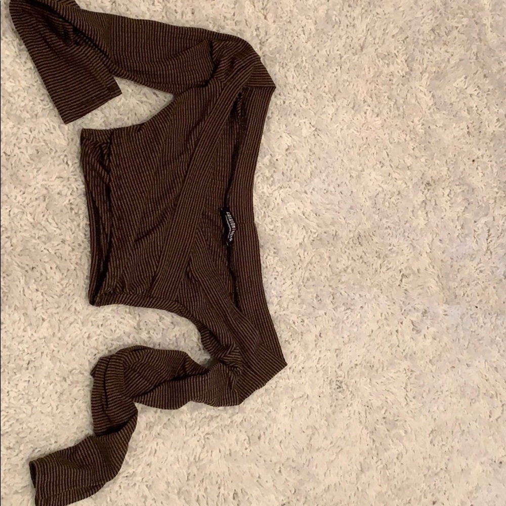 Olive green crop top